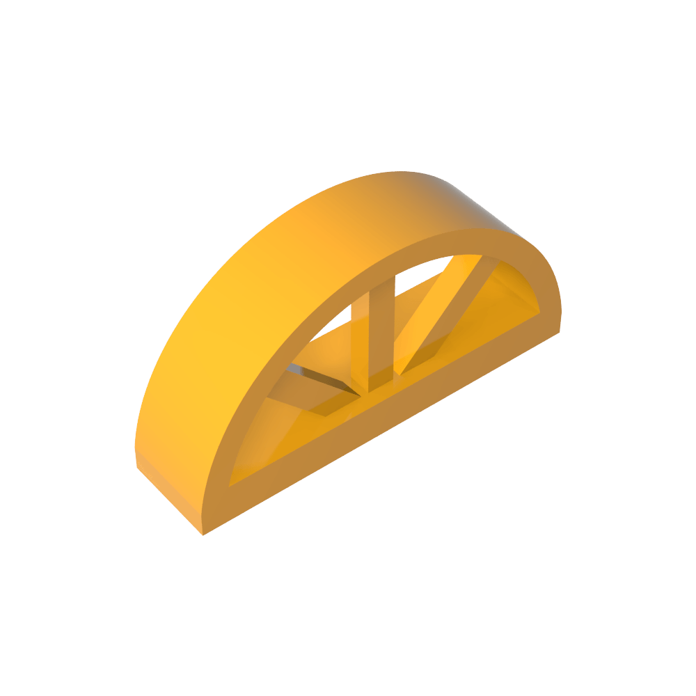 Fenêtre 1 x 4 x 1 2/3 avec linteau arrondi à rayons-MyGobricksFr