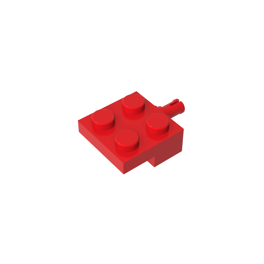 Plaque spéciale 2 x 2 avec support de roue-MyGobricksFr