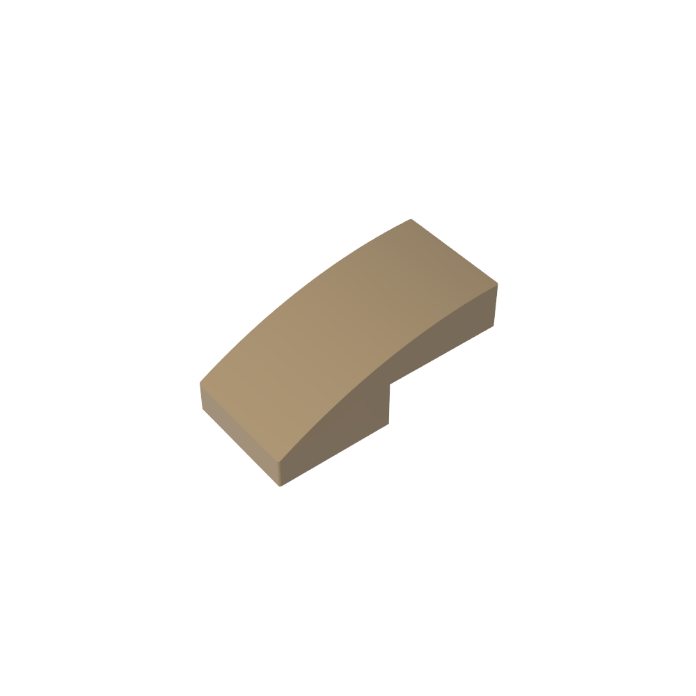 Pente Courbe 2 x 1 Sans Montants [1/2 Arc]-MyGobricksFr