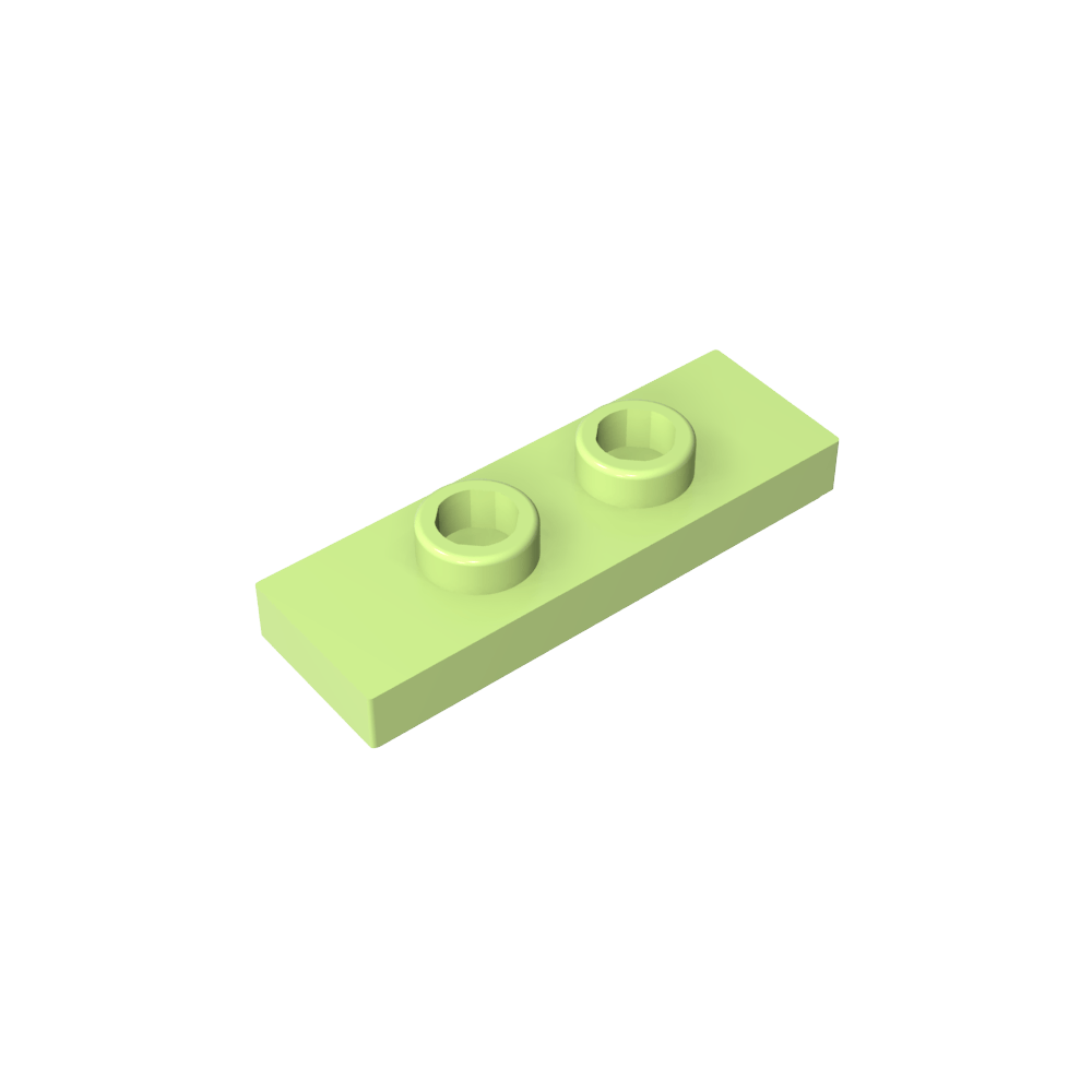 Plaque spéciale 1 x 3 avec 2 goujons rainurés et porte-goujons intérieur (cavalier)-MyGobricksFr