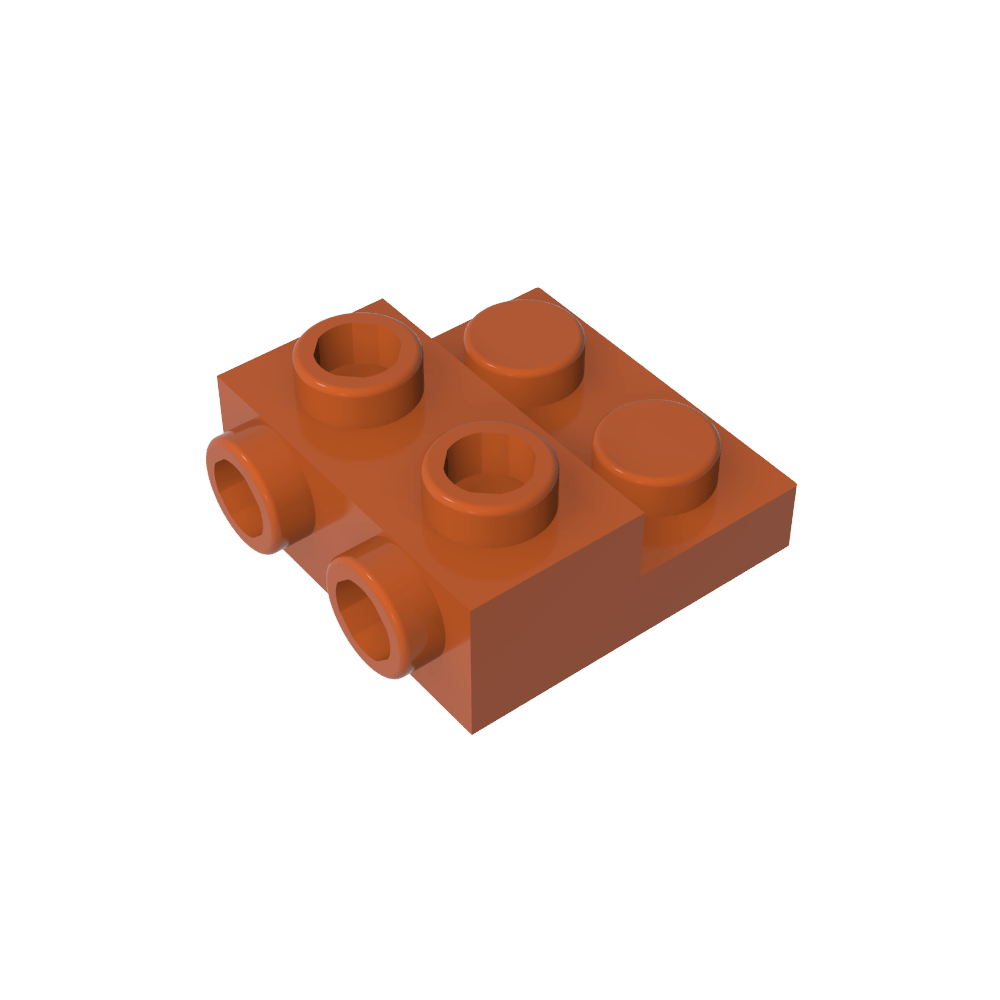 Plaque spéciale 2 x 2 x 0,667 avec deux goujons latéraux et deux goujons en relief-MyGobricksFr