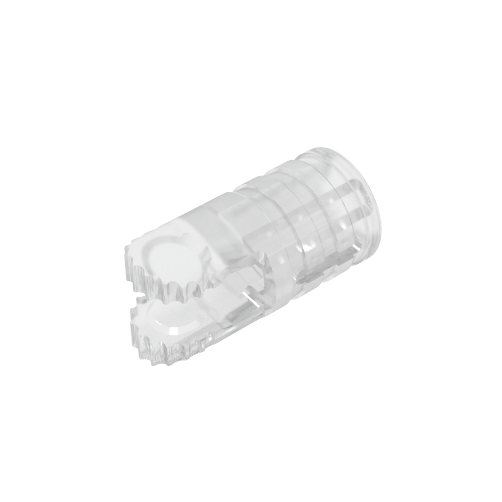 Hinge Cylinder 1 x 2 Locking with 2 Click Fingers and Axle Hole, 9 Teeth