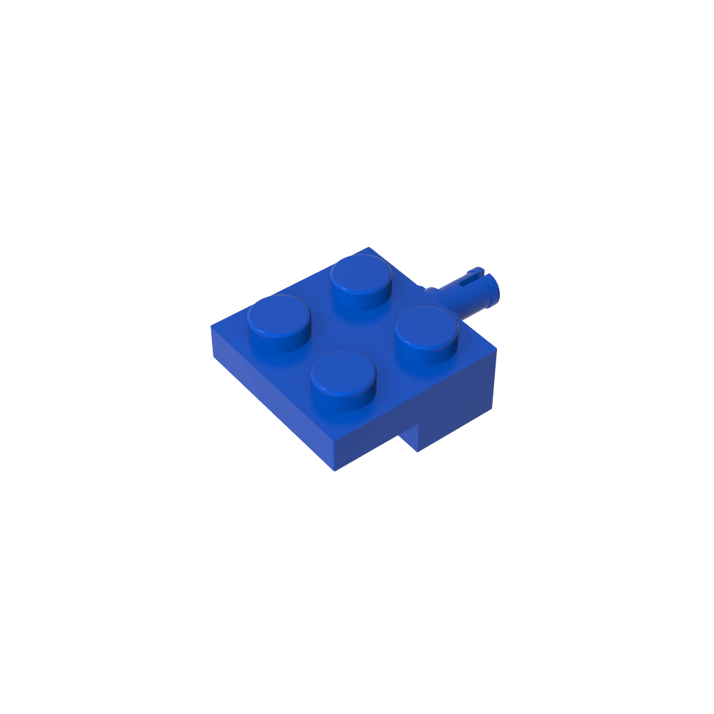 Plaque spéciale 2 x 2 avec support de roue-MyGobricksFr