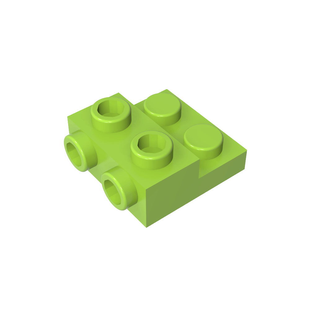 Plaque spéciale 2 x 2 x 0,667 avec deux goujons latéraux et deux goujons en relief-MyGobricksFr