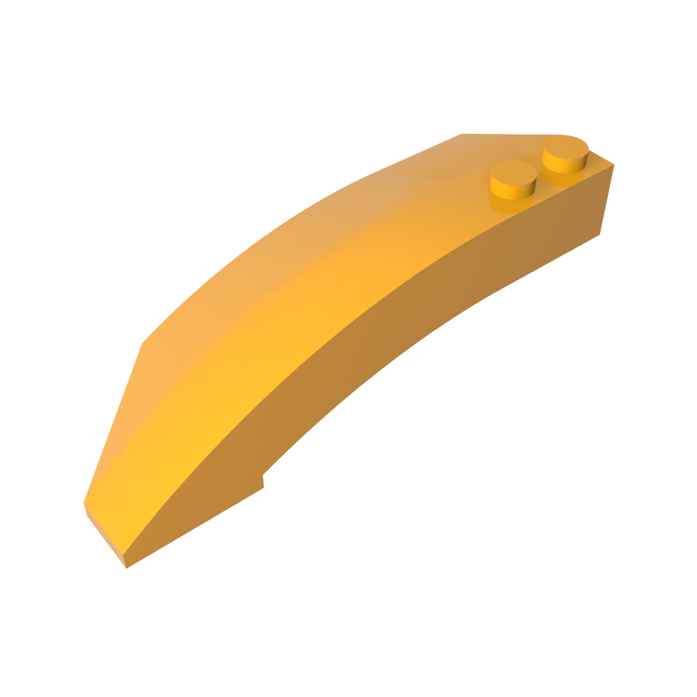 Coin incurvé 8 x 3 x 2 ouvert à droite-MyGobricksFr