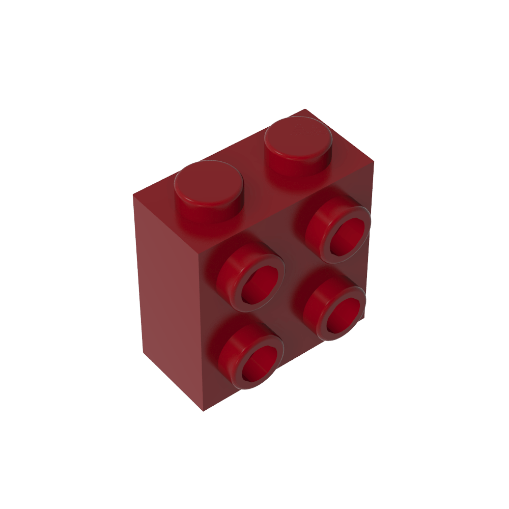 Brique spéciale 1 x 2 x 1 2/3 avec quatre tenons sur une face-MyGobricksFr