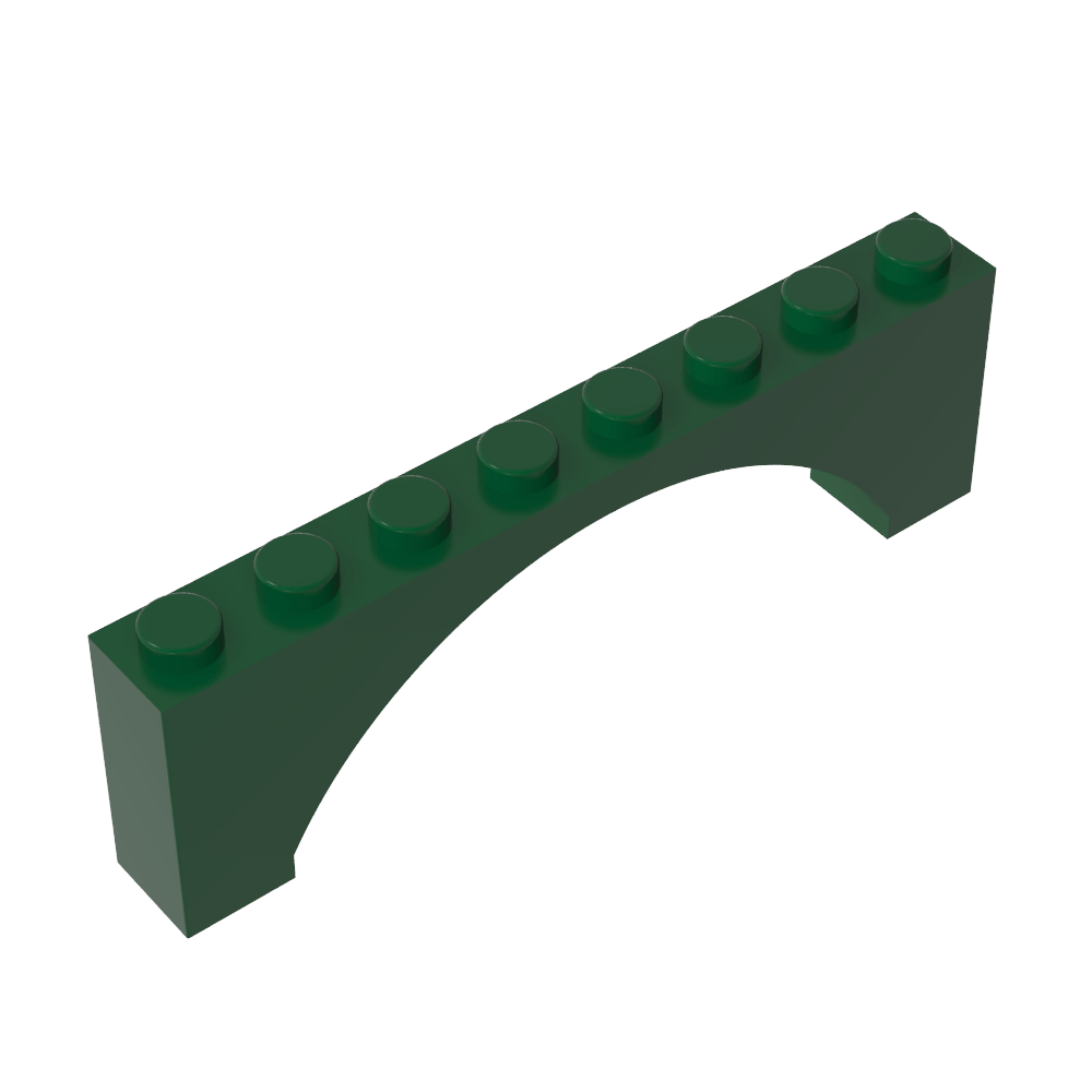 Arche en briques 1 x 8 x 2 surélevée-MyGobricksFr