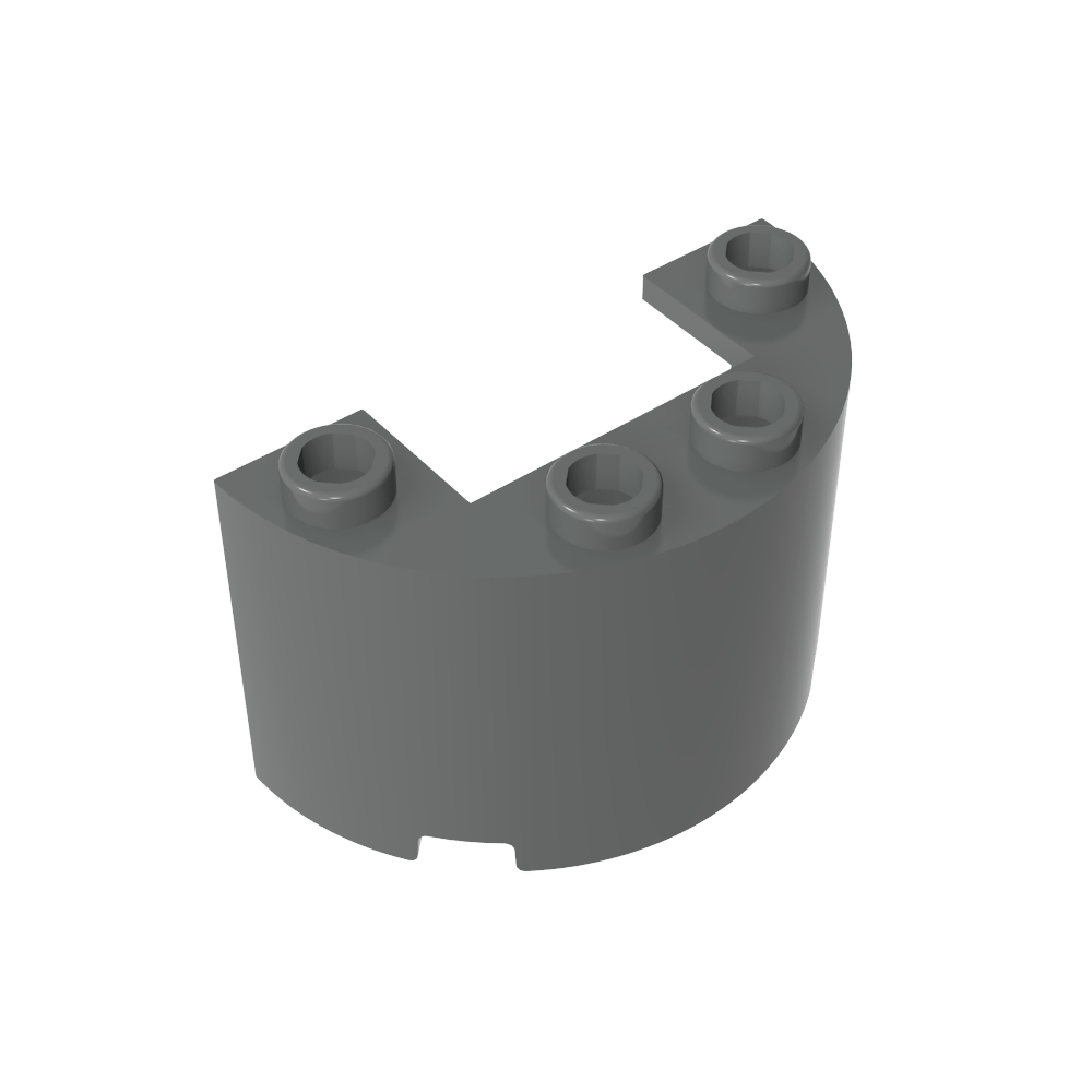 Demi-cylindre 2 x 4 x 2 avec découpe 1 x 2-MyGobricksFr