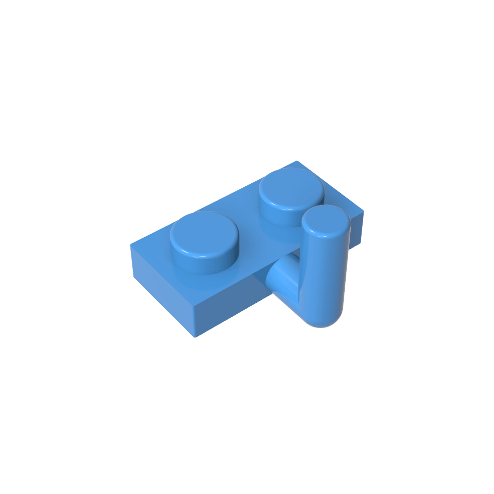Plaque spéciale 1 x 2 avec bras relevé [Bras horizontal 6 mm]-MyGobricksFr