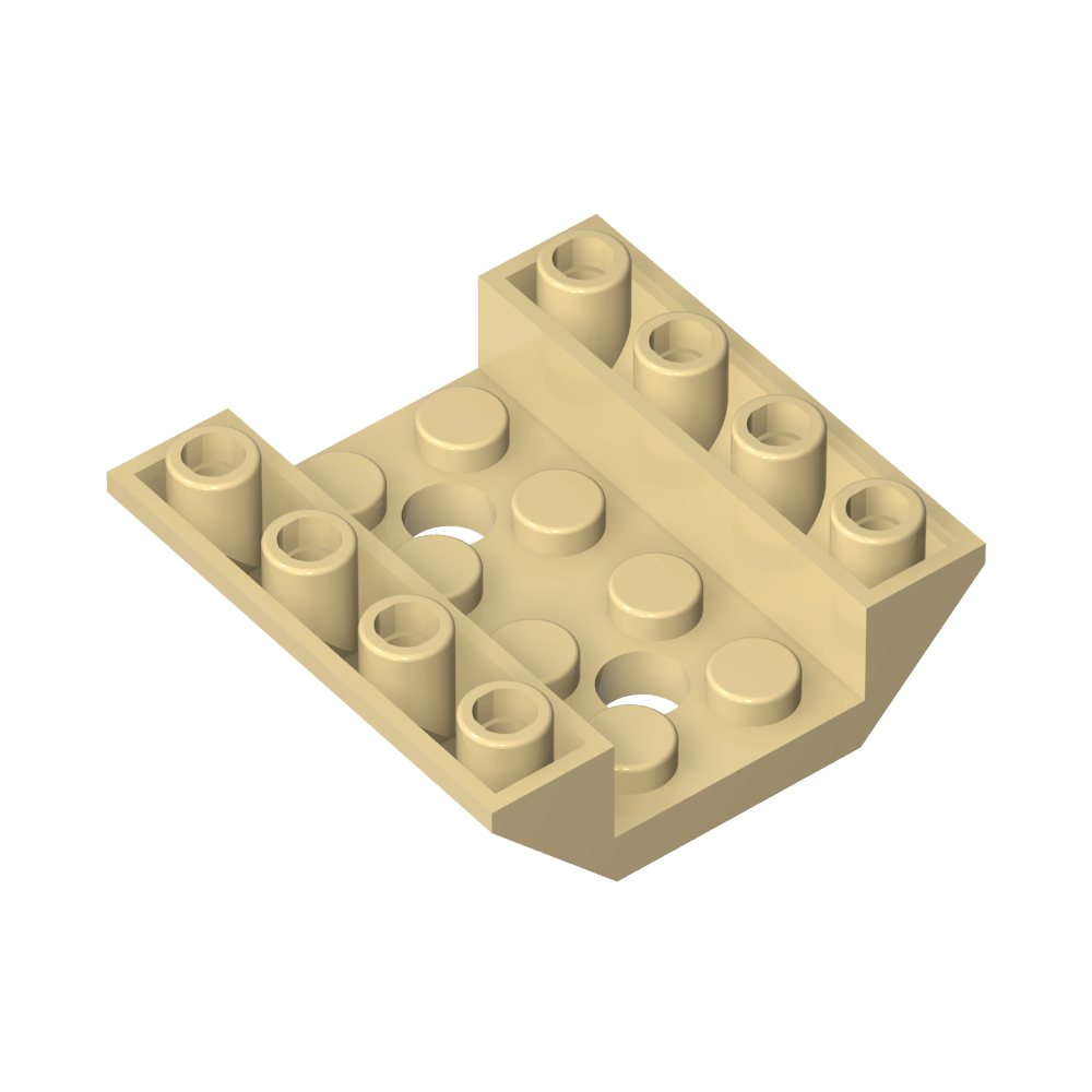Pente inversée 45° 4 x 4 Double avec 2 trous-MyGobricksFr