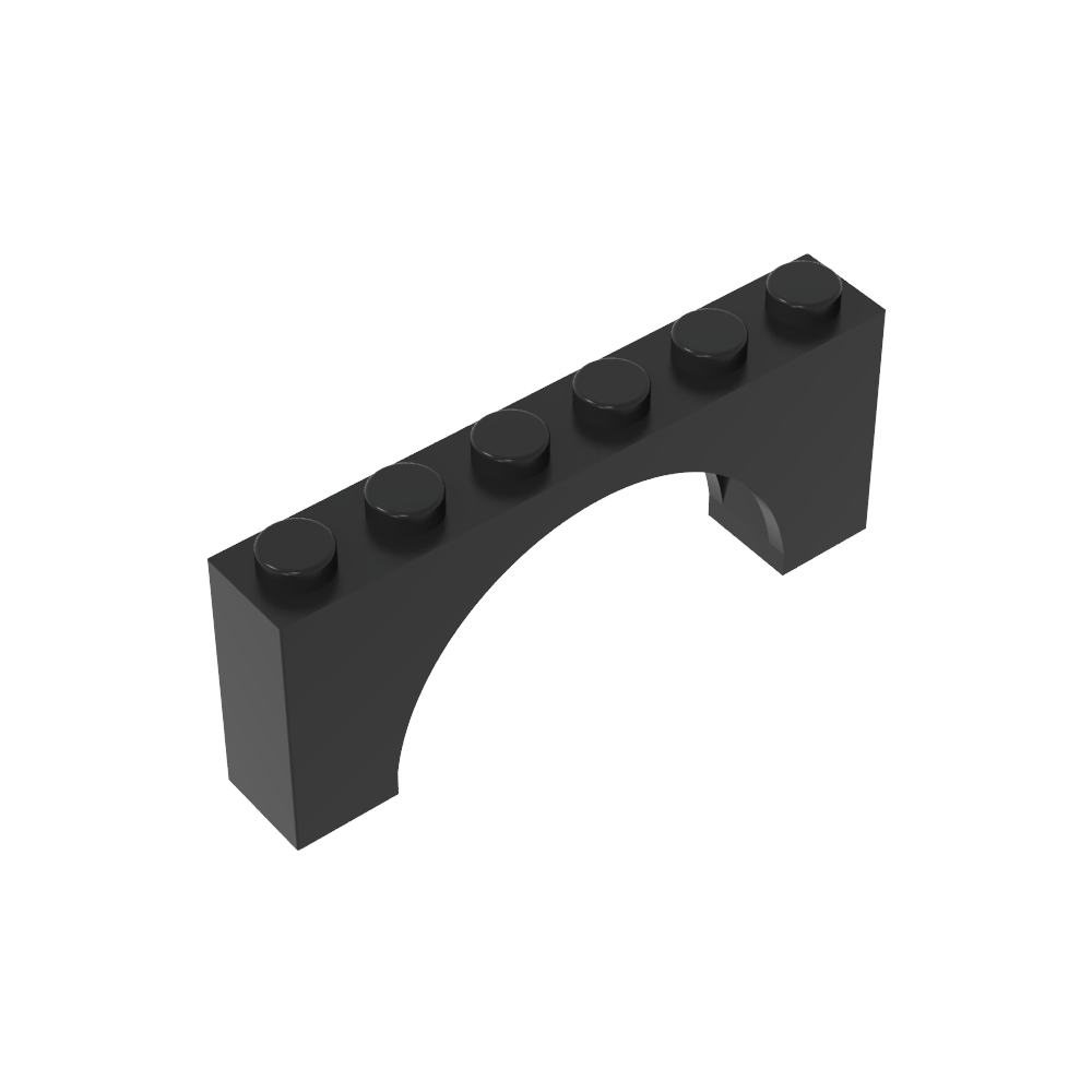 Arche en brique 1 x 6 x 2 - Dessus mince sans dessous renforcé [Nouvelle version]-MyGobricksFr