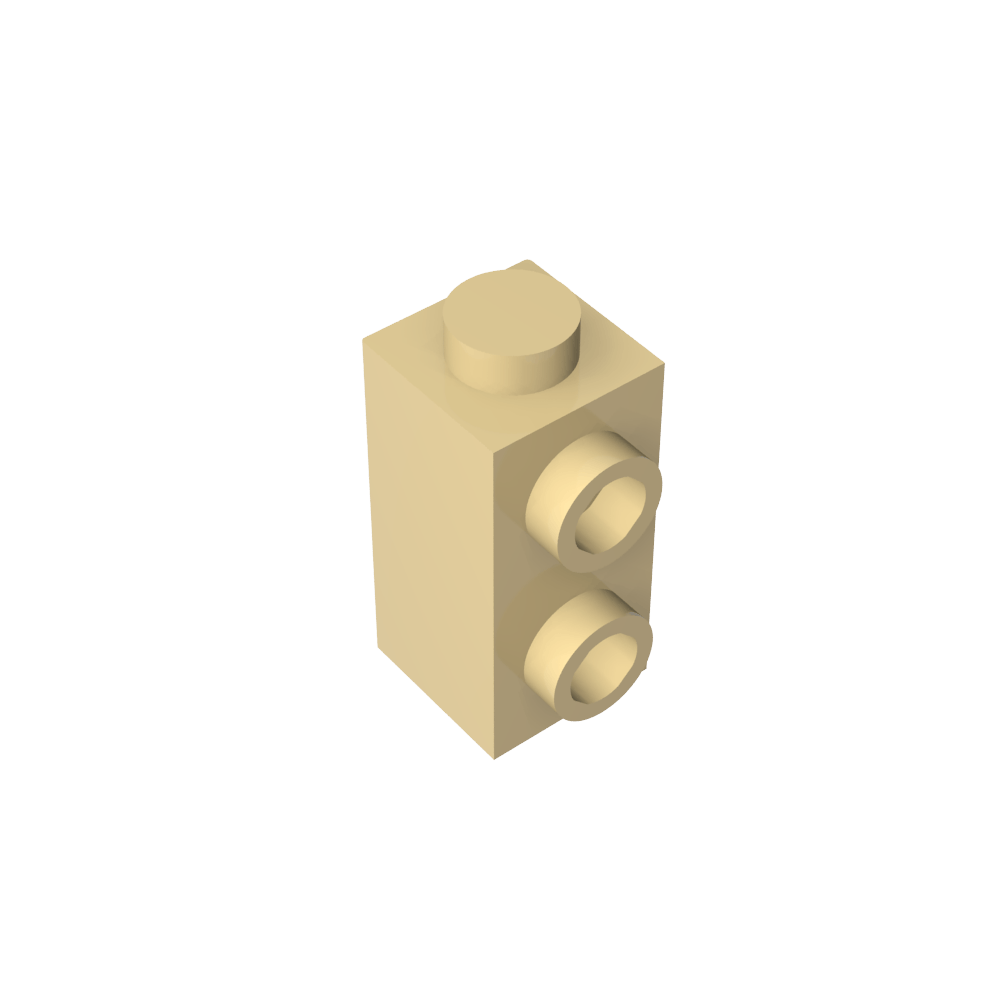 Brique spéciale 1 x 1 x 1 2/3 avec tenons sur 1 côté-MyGobricksFr