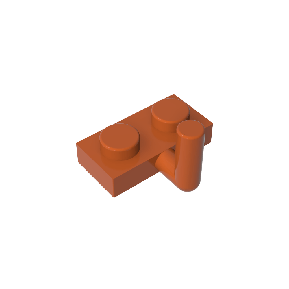 Plaque spéciale 1 x 2 avec bras relevé [Bras horizontal 6 mm]-MyGobricksFr