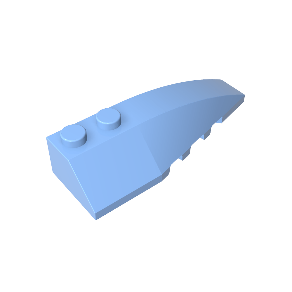 Coin incurvé 6 x 2 Droite-MyGobricksFr