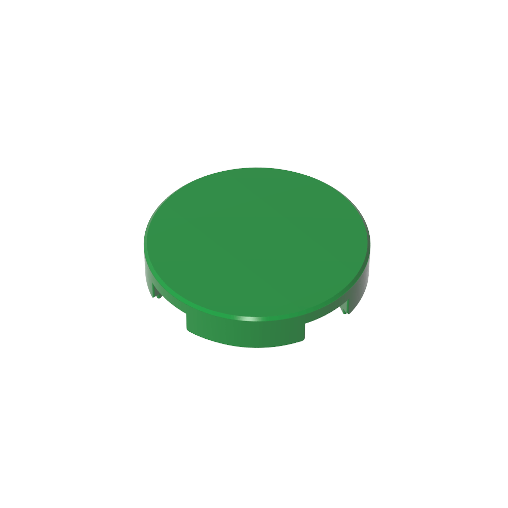 Carreau rond 2 x 2 avec support de goujon inférieur-MyGobricksFr