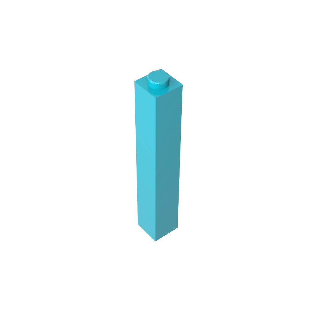 Brique 1 x 1 x 5 avec montant ouvert ou creux obturé-MyGobricksFr