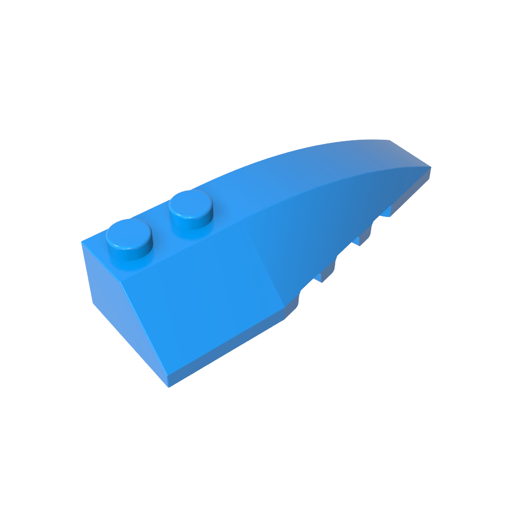 Coin incurvé 6 x 2 Droite-MyGobricksFr
