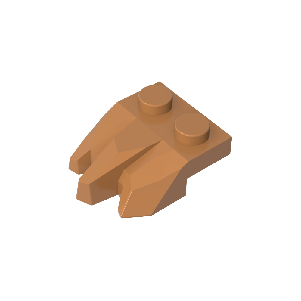 Assiette spéciale 2 x 3 avec roches-MyGobricksFr