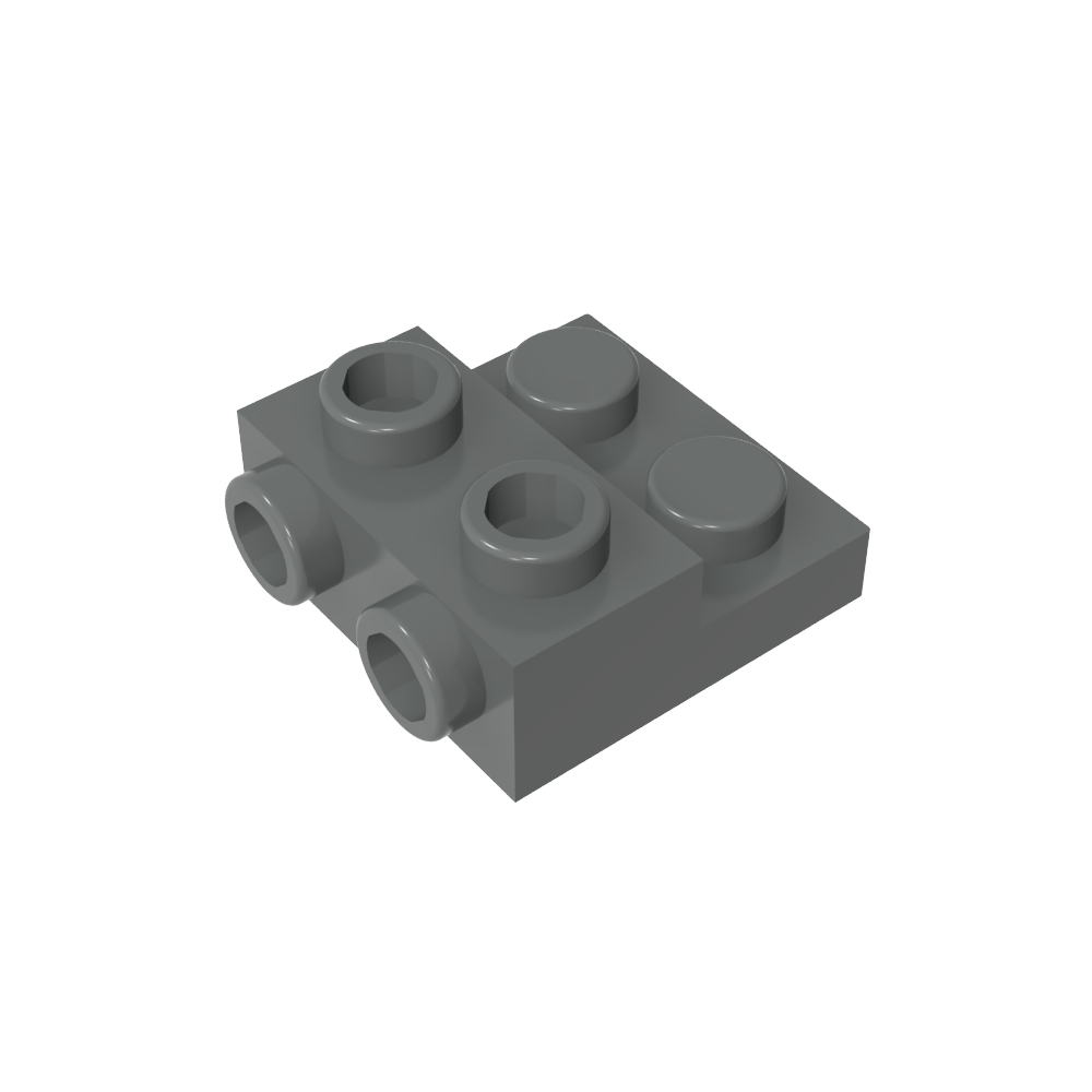 Plaque spéciale 2 x 2 x 0,667 avec deux goujons latéraux et deux goujons en relief-MyGobricksFr