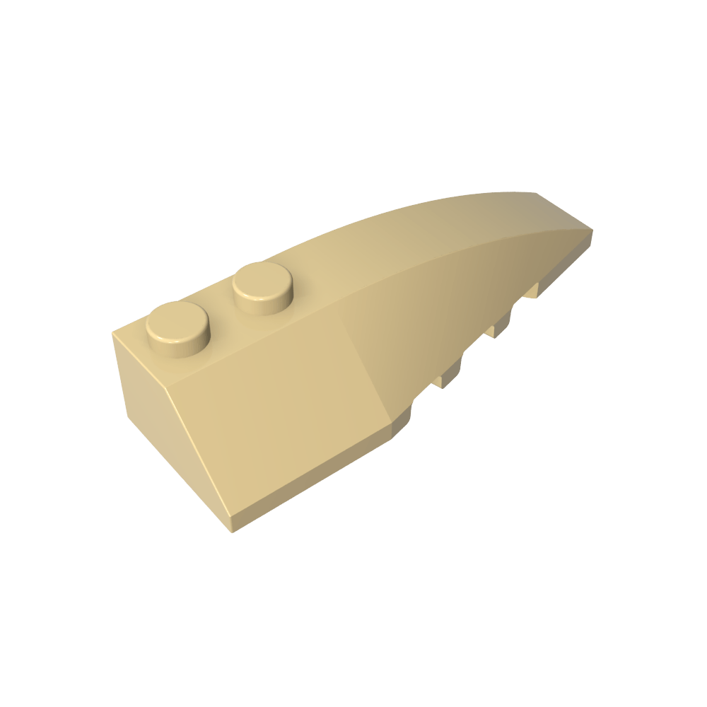 Coin incurvé 6 x 2 Droite-MyGobricksFr