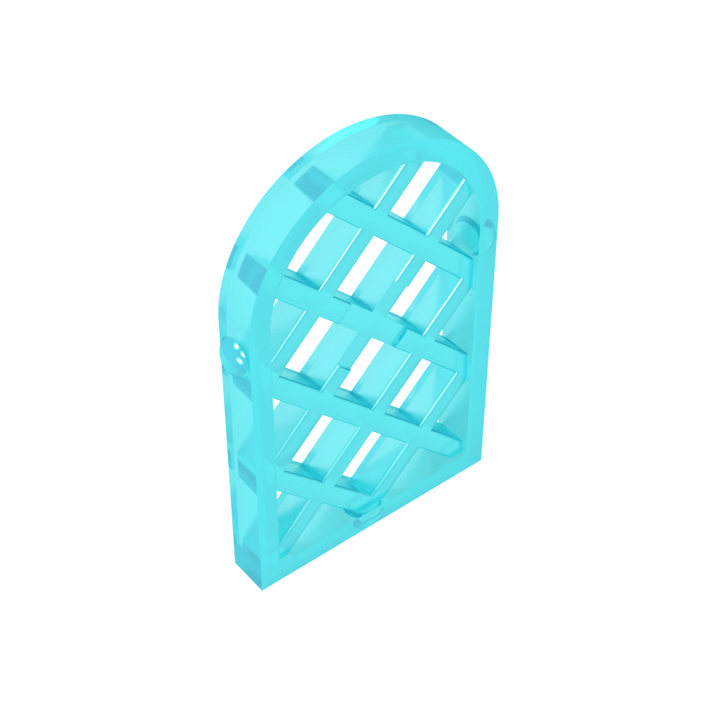 Fenêtre à carreaux 1 x 2 x 2 2/3, motif losange, partie supérieure arrondie-MyGobricksFr