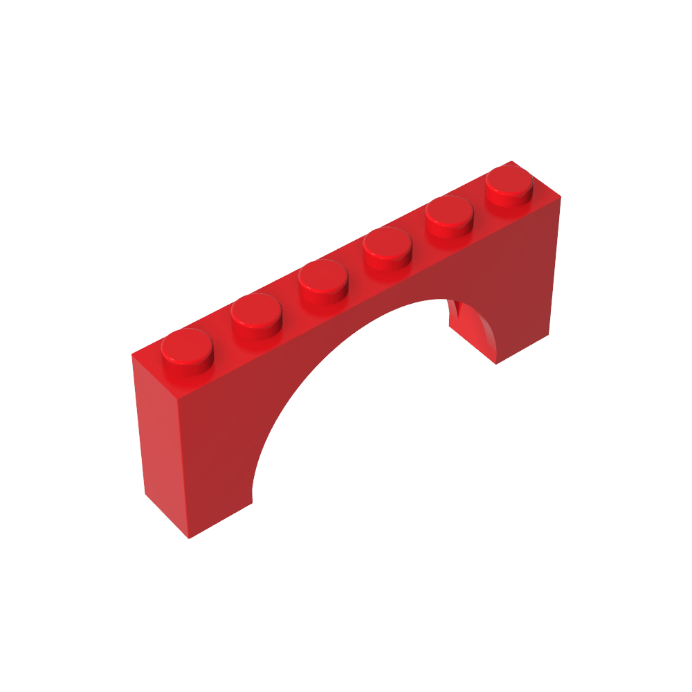 Arche en brique 1 x 6 x 2 - Dessus mince sans dessous renforcé [Nouvelle version]-MyGobricksFr