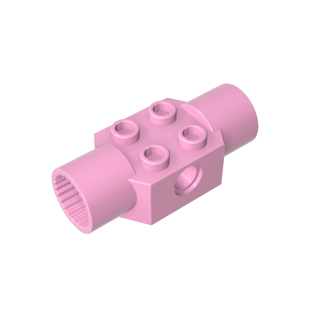 Brique Technic spéciale 2 x 2 avec trou pour goupille, avec 2 articulations rotatives-MyGobricksFr