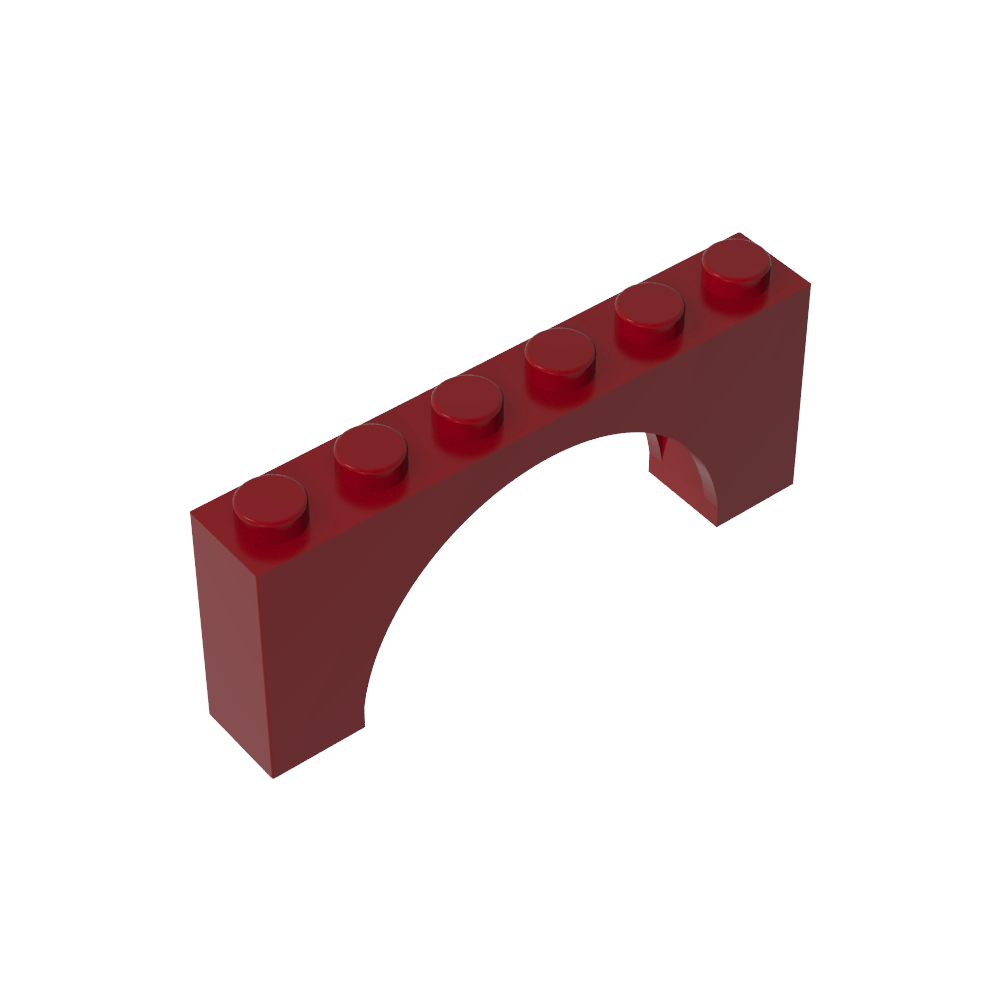 Arche en brique 1 x 6 x 2 - Dessus mince sans dessous renforcé [Nouvelle version]-MyGobricksFr