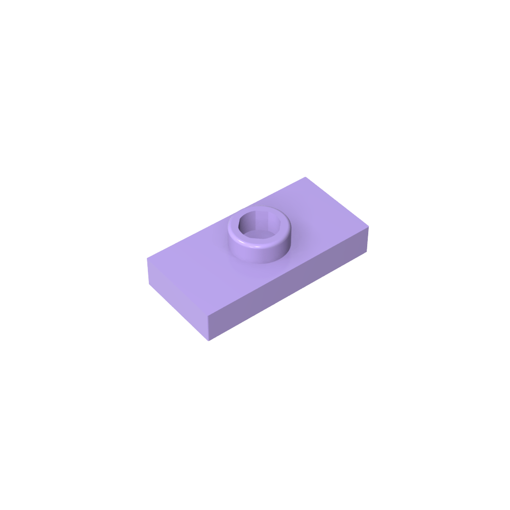 Plaque spéciale 1 x 2 avec 1 goujon rainuré et support de goujon intérieur (cavalier)-MyGobricksFr
