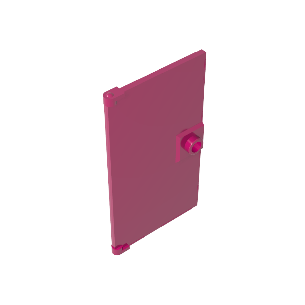 Porte 1 x 4 x 6 lisse avec plinthe à poignée carrée-MyGobricksFr