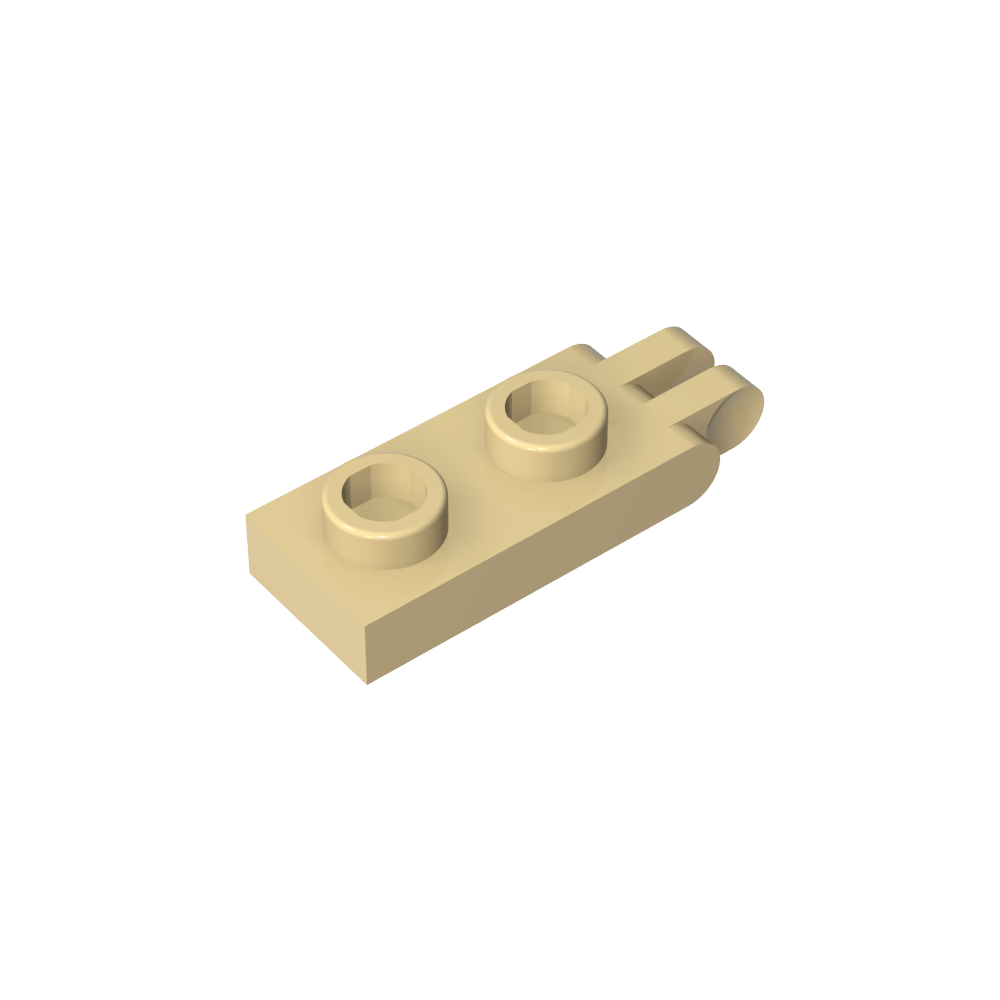 Plaque de charnière 1 x 2 avec 2 doigts et goujons creux-MyGobricksFr