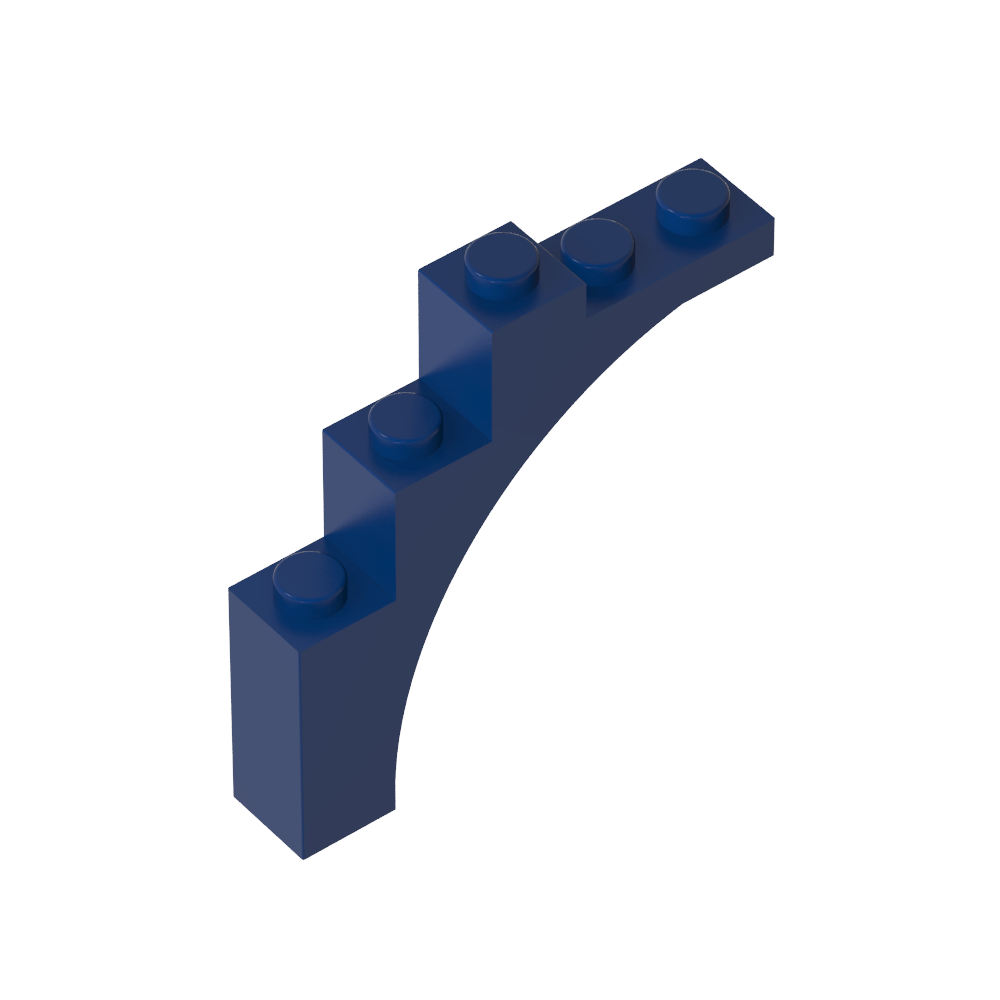 Arche en briques 1 x 5 x 4 [Courbe irrégulière, supports croisés surélevés sur la face inférieure]-BricksBulk.Fr