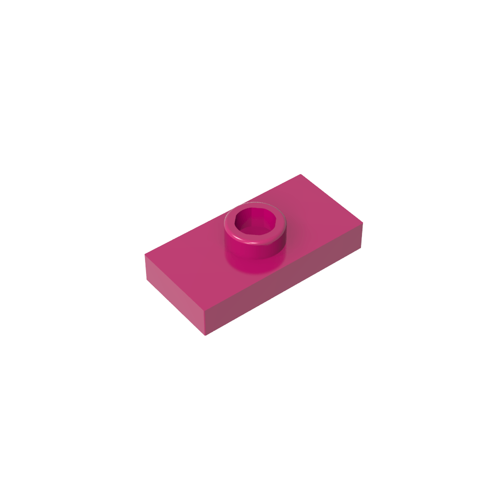 Plaque spéciale 1 x 2 avec 1 goujon rainuré et support de goujon intérieur (cavalier)-MyGobricksFr