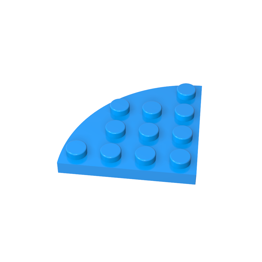 Assiette à coins arrondis 4 x 4-MyGobricksFr