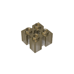 Brique spéciale 2 x 2 avec rainures et trou d'essieu-MyGobricksFr