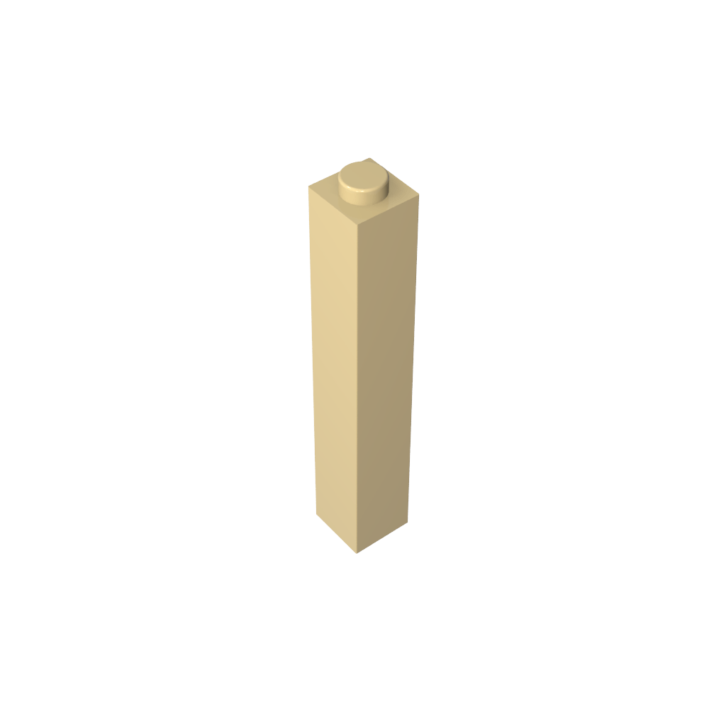 Brique 1 x 1 x 5 avec montant ouvert ou creux obturé-MyGobricksFr