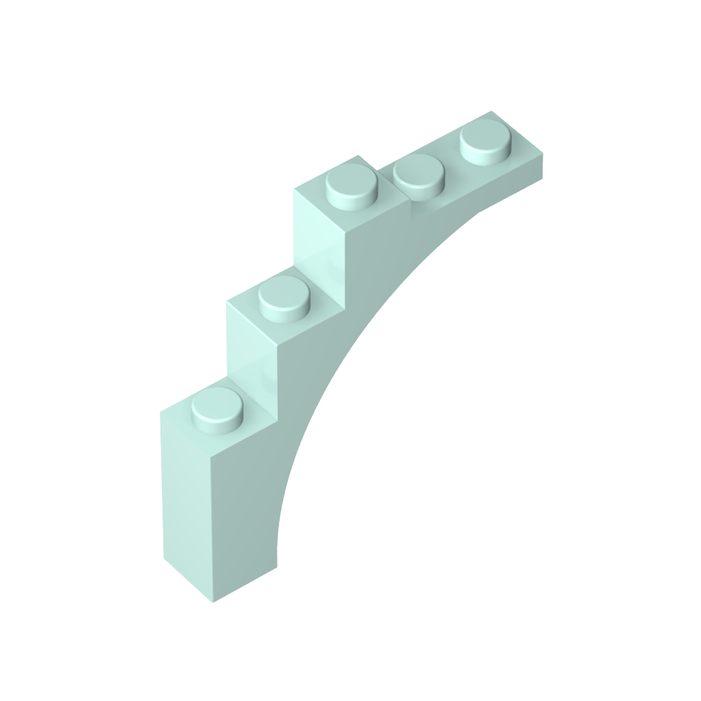 Arche en briques 1 x 5 x 4 [Courbe irrégulière, supports croisés surélevés sur la face inférieure]-BricksBulk.Fr