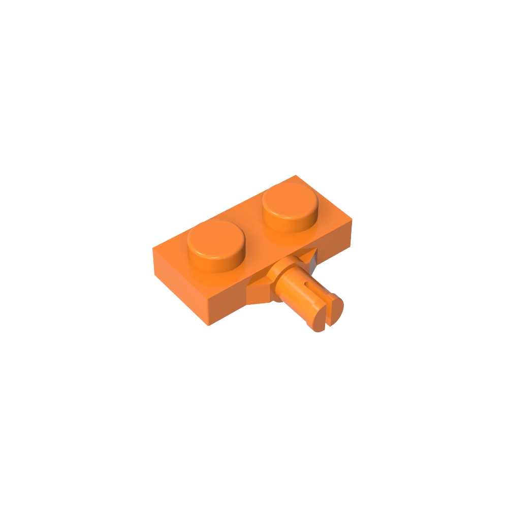 Plaque spéciale 1 x 2 avec support de roue, fente simple-MyGobricksFr