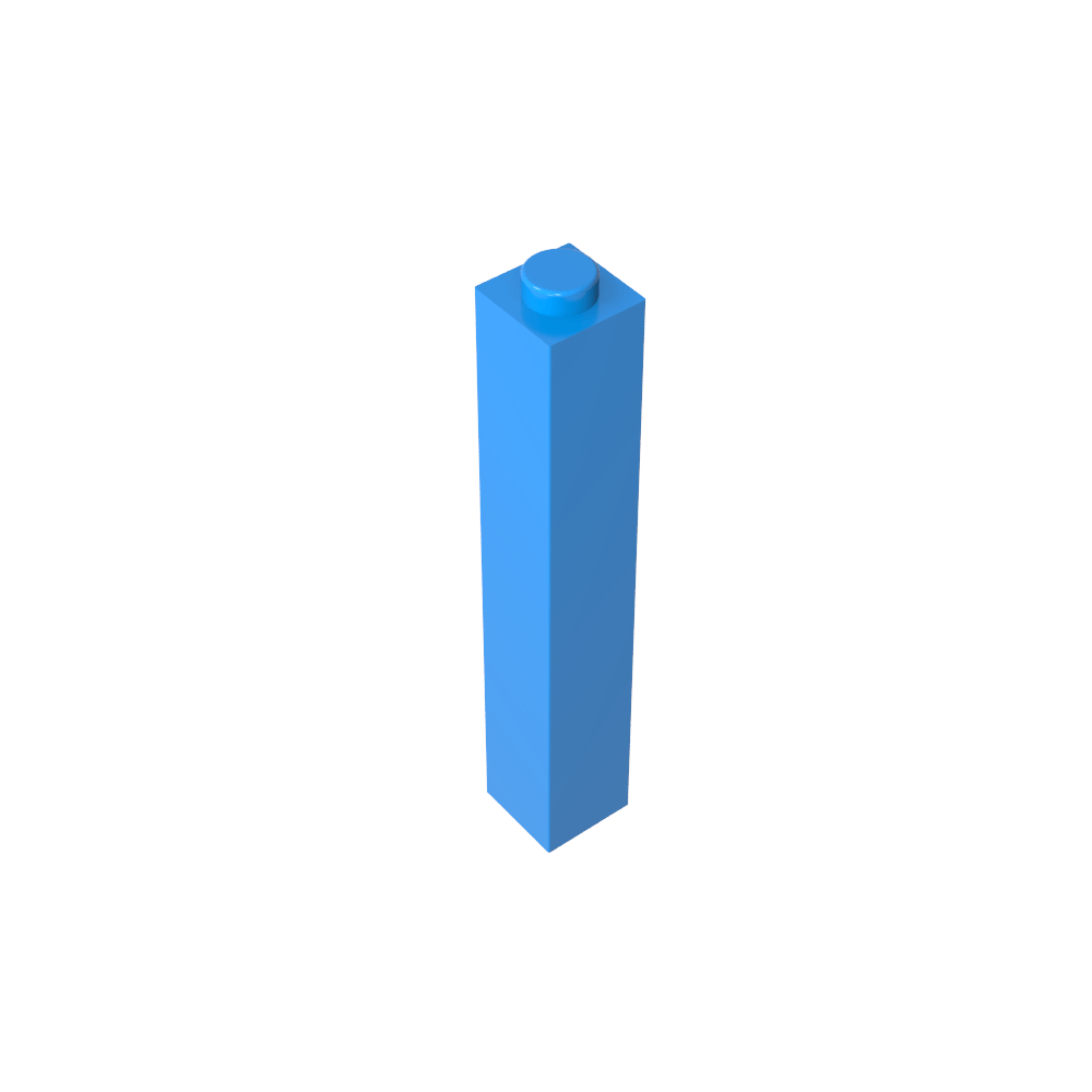 Brique 1 x 1 x 5 avec montant ouvert ou creux obturé-MyGobricksFr