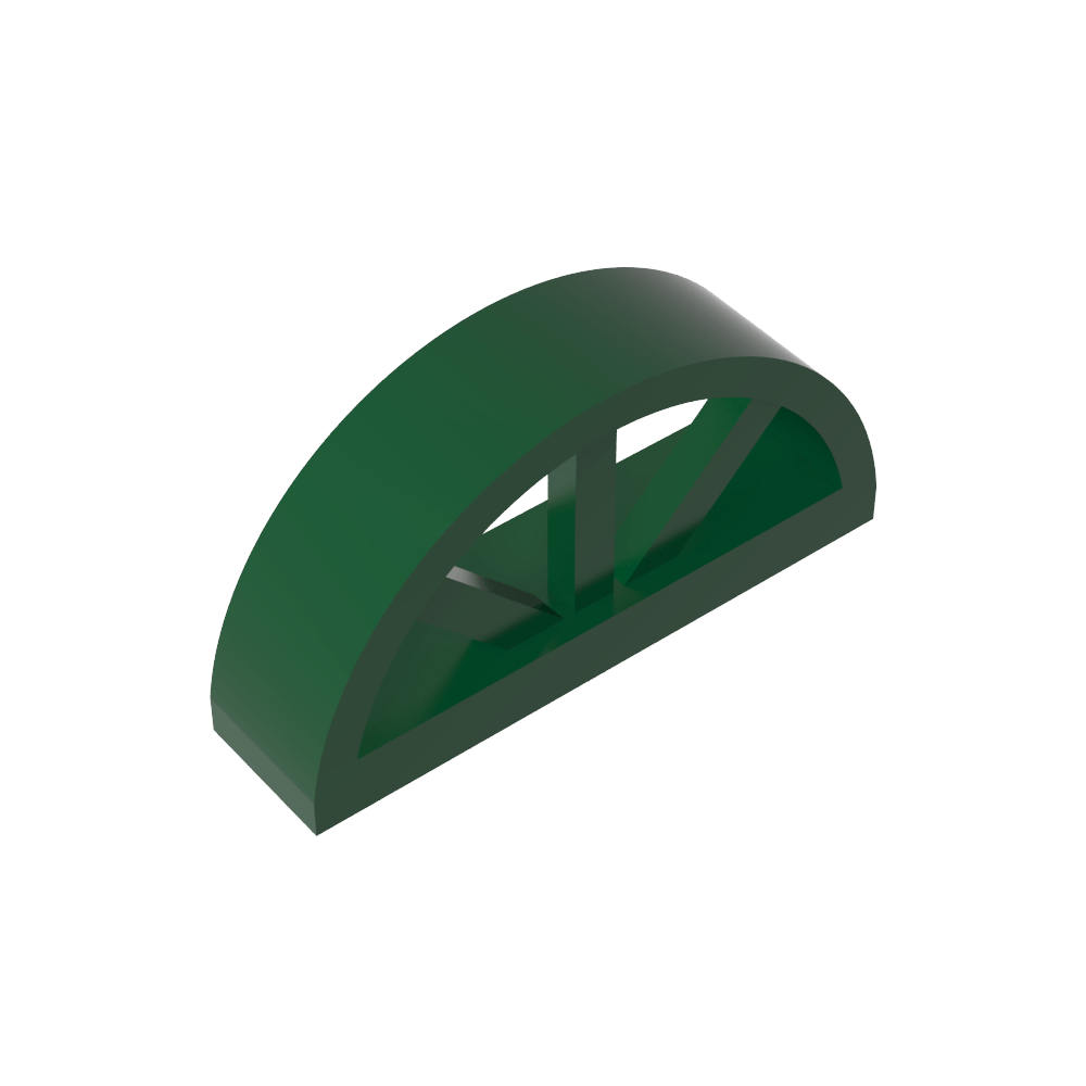 Fenêtre 1 x 4 x 1 2/3 avec linteau arrondi à rayons-MyGobricksFr