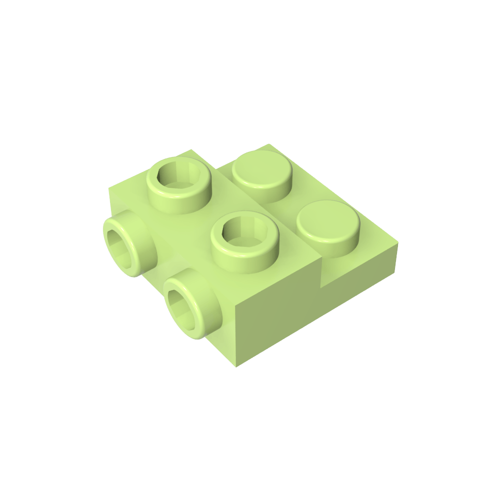 Plaque spéciale 2 x 2 x 0,667 avec deux goujons latéraux et deux goujons en relief-MyGobricksFr