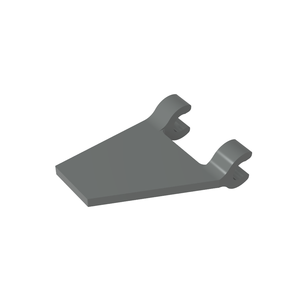 Drapeau trapézoïdal 2 x 2 avec 2 clips [clips en U épais]-BricksBulk.Fr