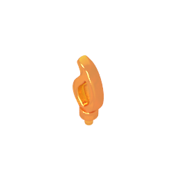 Ondulation droite arrondie simple avec petite extrémité à épingle (flamme de bougie)-MyGobricksFr