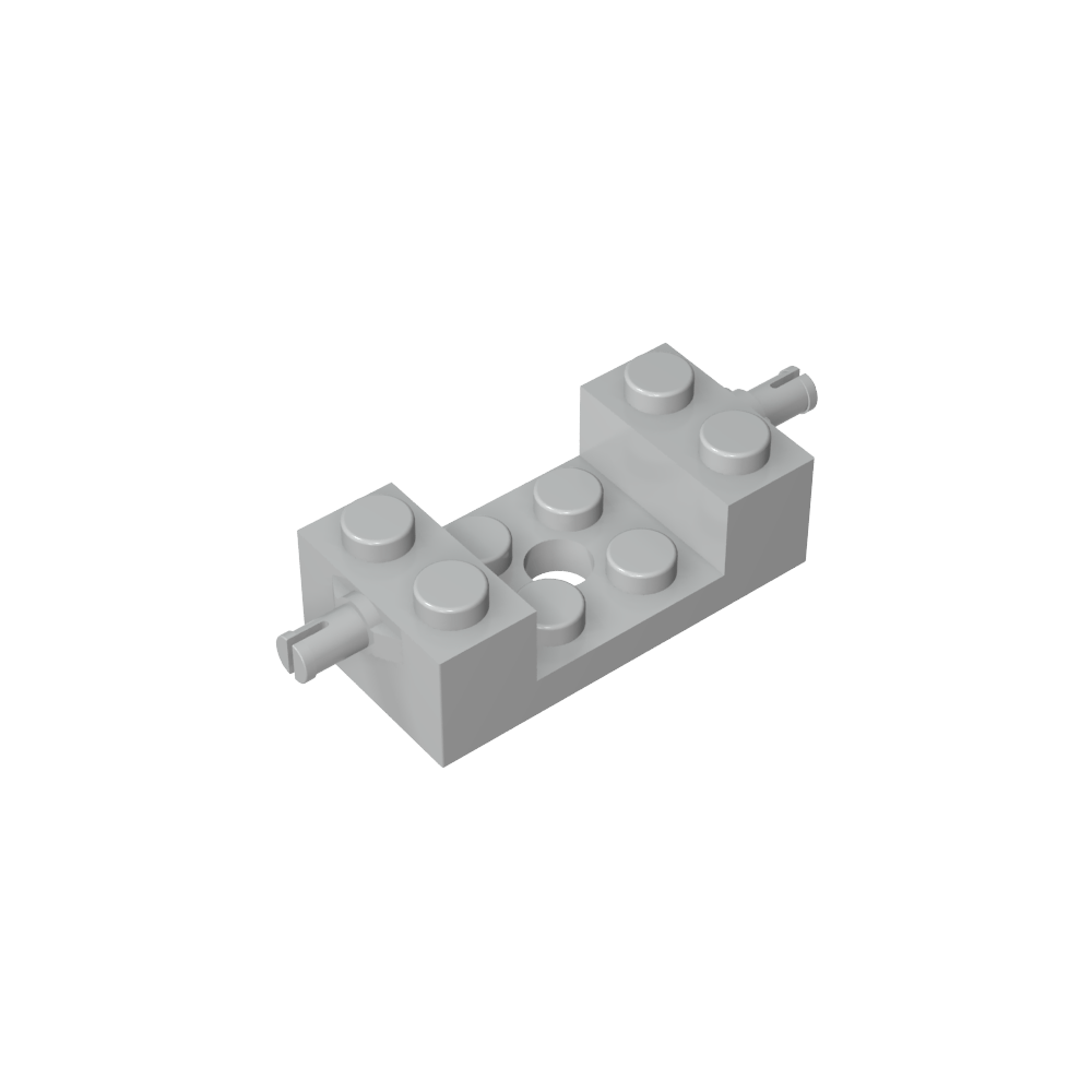 Brique spéciale 2 x 4 avec support à roulettes, fente simple avec découpe 2 x 2-MyGobricksFr