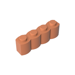 Brique spéciale 1 x 4 Palisade [alias Bûche]-MyGobricksFr