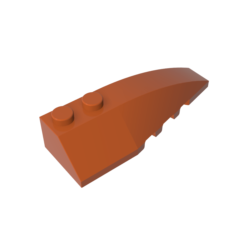 Coin incurvé 6 x 2 Droite-MyGobricksFr