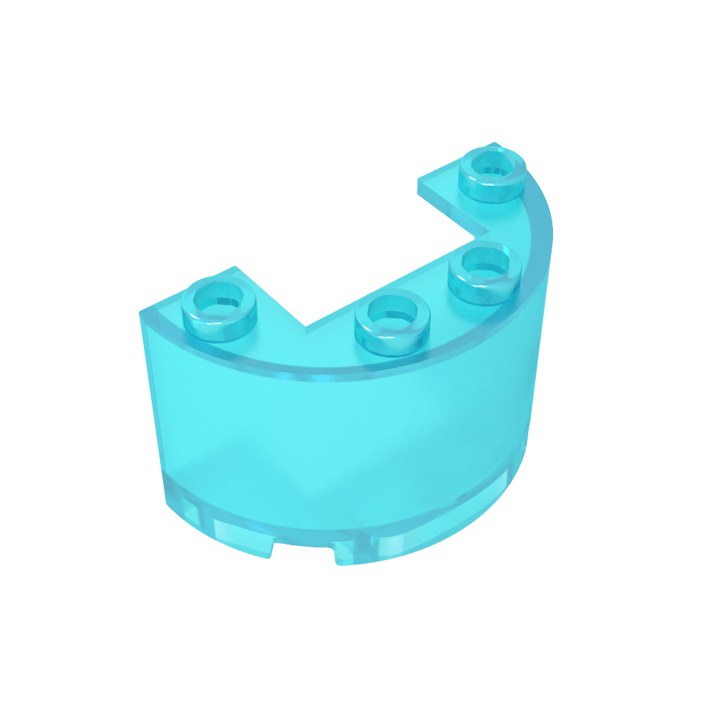 Demi-cylindre 2 x 4 x 2 avec découpe 1 x 2-MyGobricksFr