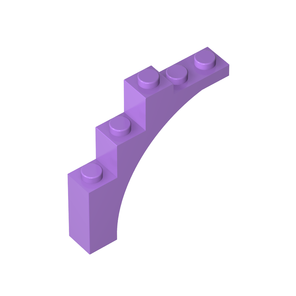Arche en briques 1 x 5 x 4 [Courbe irrégulière, supports croisés surélevés sur la face inférieure]-BricksBulk.Fr