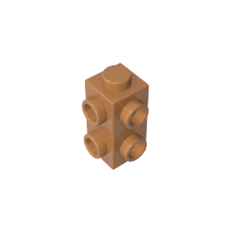 Brique 1 x 1 x 2 avec des pointes en relief sur les deux faces-MyGobricksFr