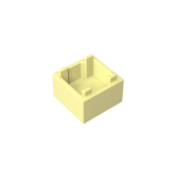 Conteneur, boîte 2 x 2 x 1 – Ouverture sur le dessus avec fond intérieur plat-MyGobricksFr